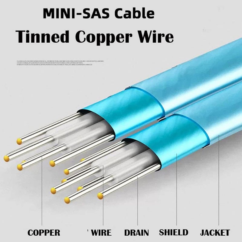 CY Mini SAS 4X SFF-8088 to Mini SAS High Density HD SFF-8644 Data Server Raid External Cable 50cm - Image 2
